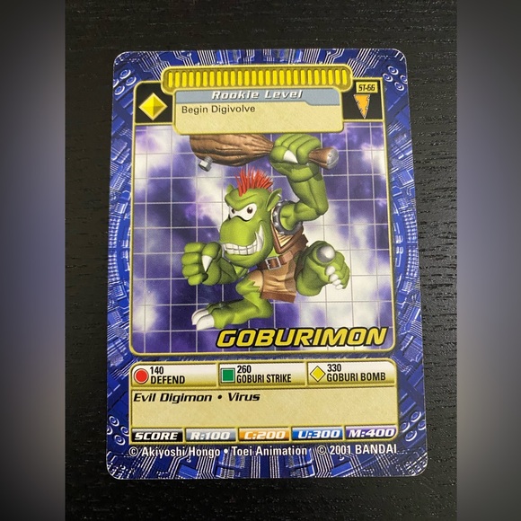 🔴2/$10 SALE🔴 Goburimon ST-66 2001 Digimon Trading Card - Picture 1 of 2